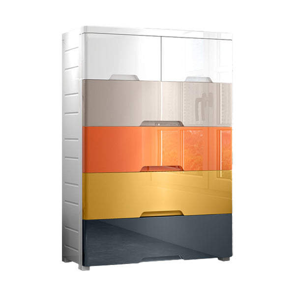 Plastic Storage Cabinet With Drawer Non-Hanging Armoire With Legs