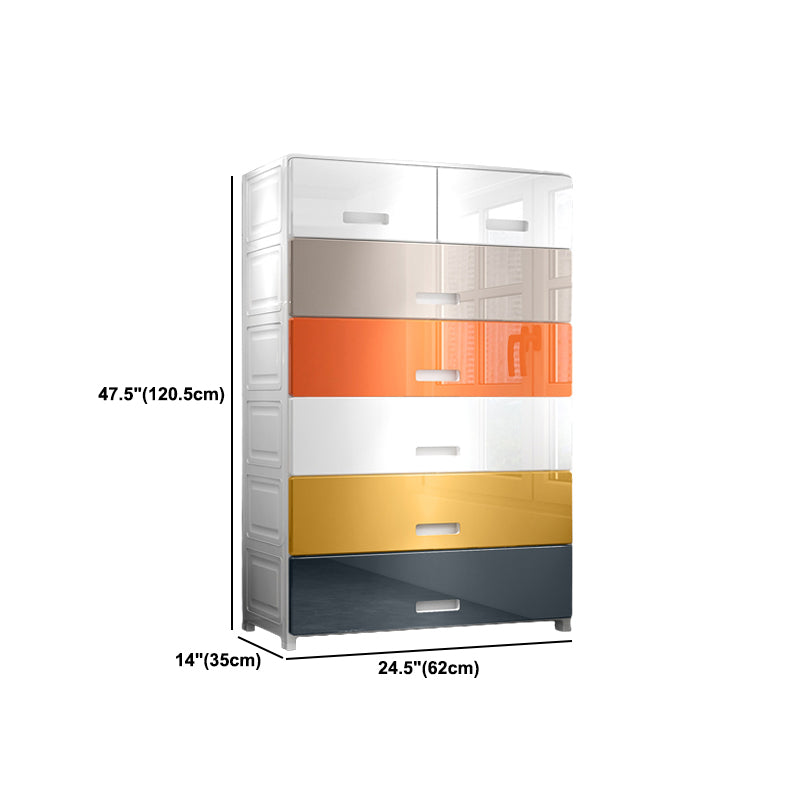 Plastic Storage Cabinet With Drawer Non-Hanging Armoire With Legs