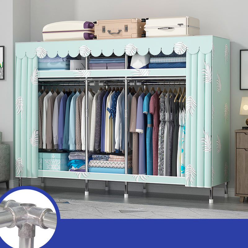 Contemporary Style Wardrobe Metal 1-Door Wardrobe Closet With Legs