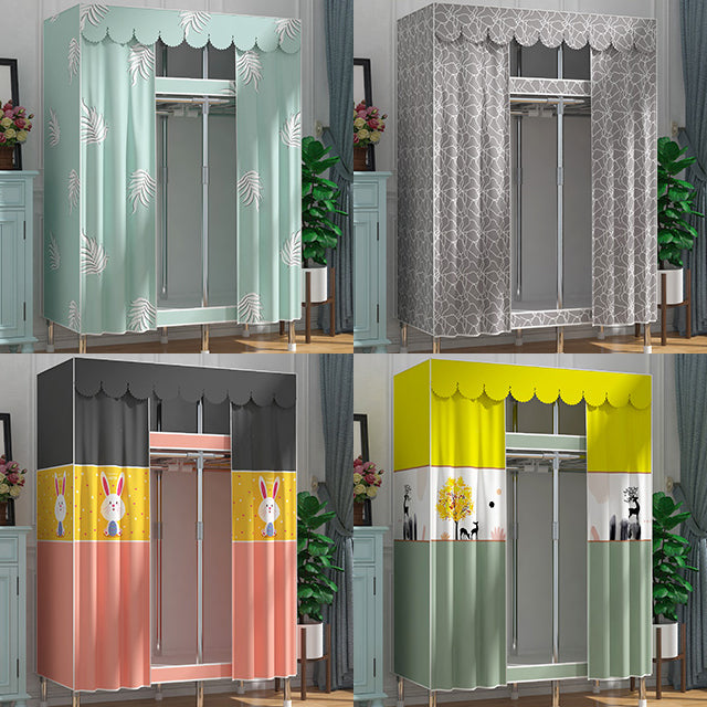 Contemporary Style Wardrobe Metal 1-Door Wardrobe Closet With Legs