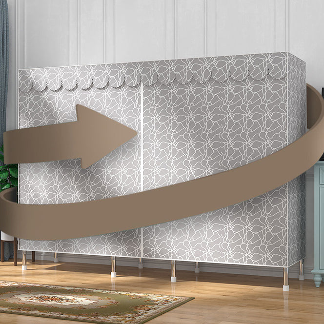 Contemporary Style Wardrobe Metal 1-Door Wardrobe Closet With Legs