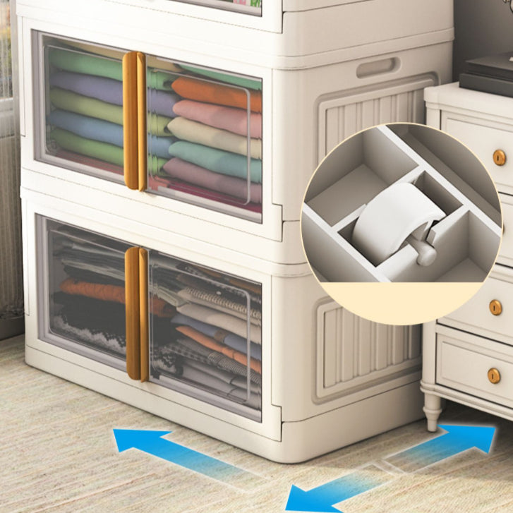 Hinged Storage Cabinet Contemporary Plastic Wardrobe Armoire