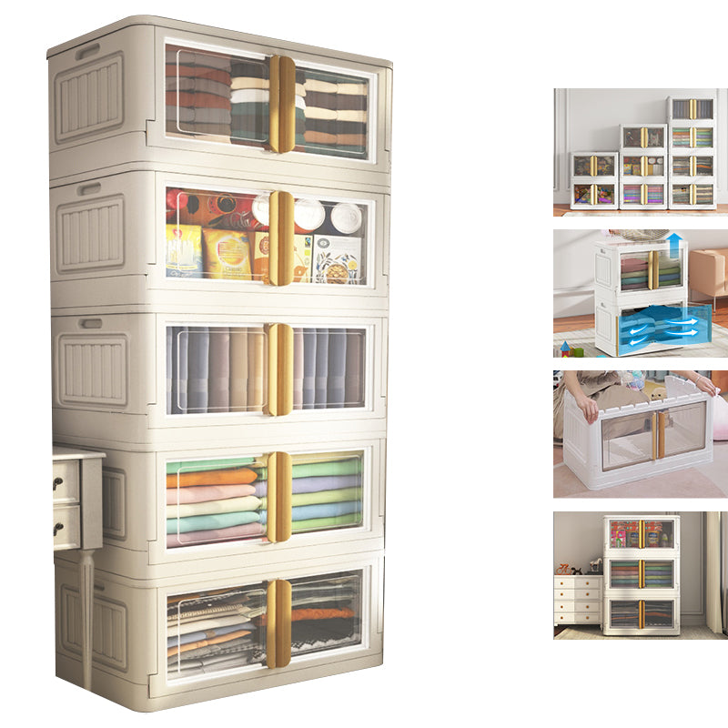 Hinged Storage Cabinet Contemporary Plastic Wardrobe Armoire