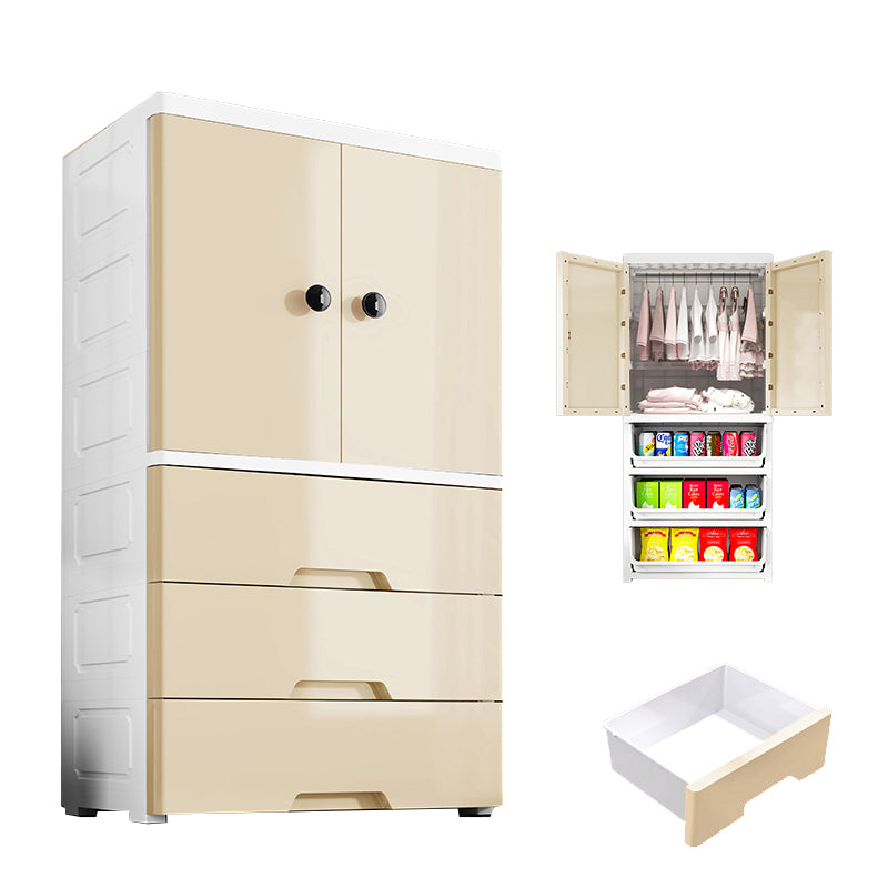 Contemporary Wardrobe Armoire Plastic Wardrobe Closet with Legs