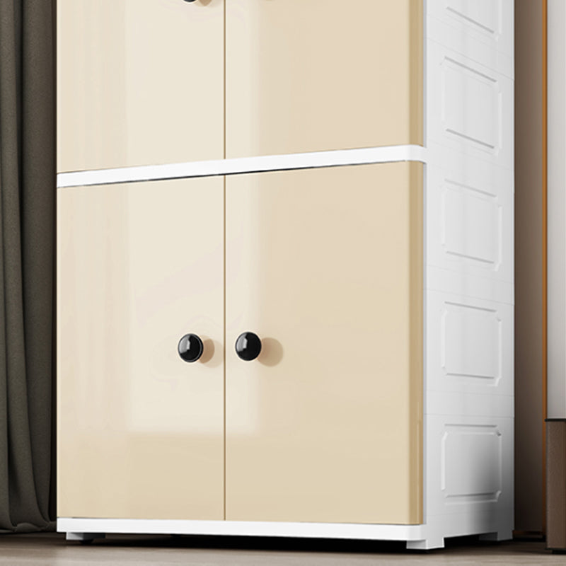 Contemporary Wardrobe Armoire Plastic Wardrobe Closet with Legs
