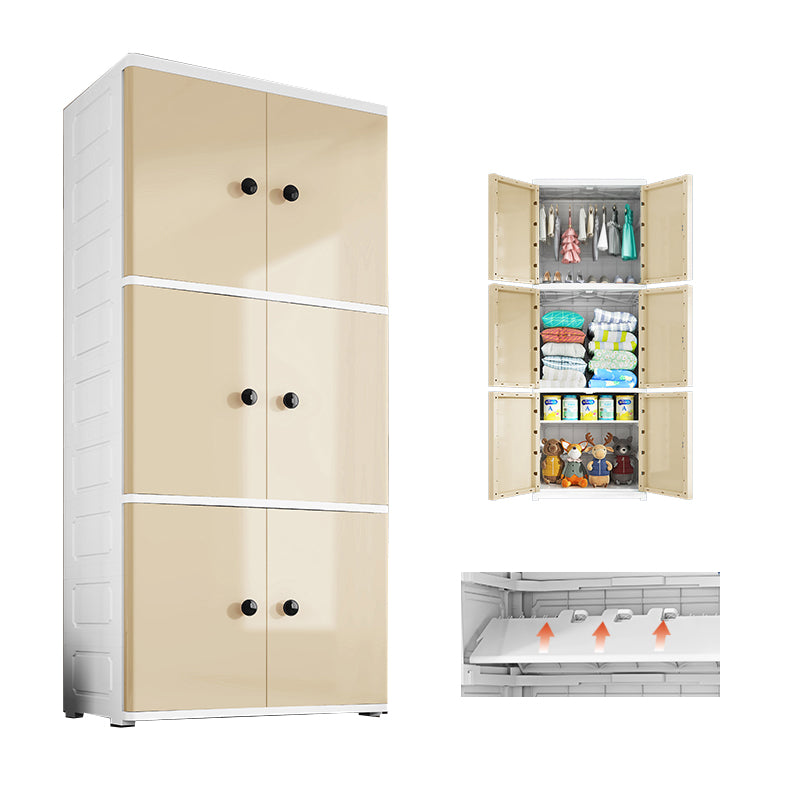 Contemporary Wardrobe Armoire Plastic Wardrobe Closet with Legs