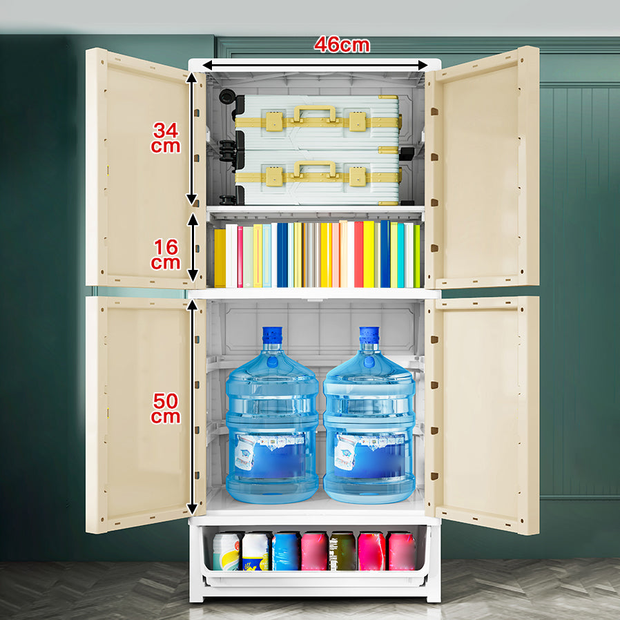 Contemporary Wardrobe Armoire Plastic Wardrobe Closet with Legs