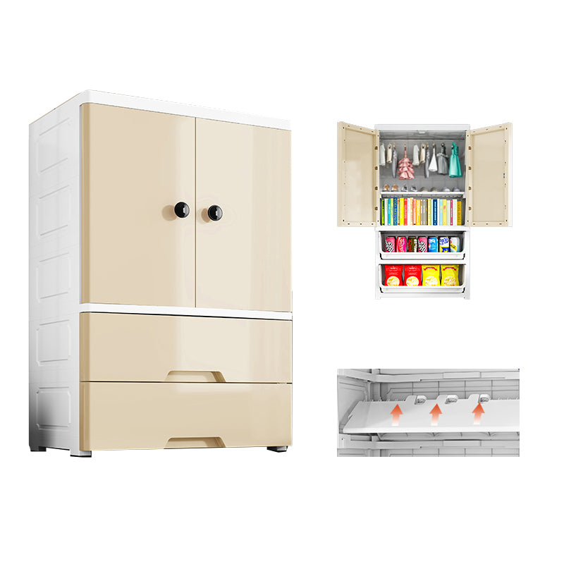 Contemporary Wardrobe Armoire Plastic Wardrobe Closet with Legs