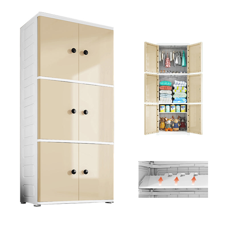 Contemporary Wardrobe Armoire Plastic Wardrobe Closet with Legs