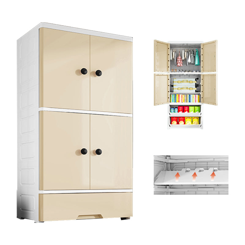 Contemporary Wardrobe Armoire Plastic Wardrobe Closet with Legs