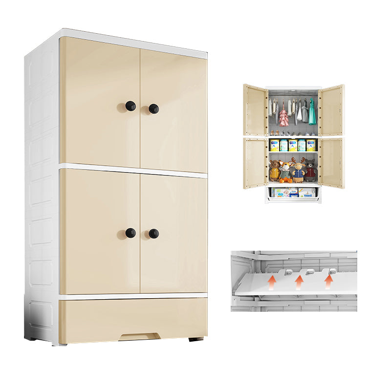 Contemporary Wardrobe Armoire Plastic Wardrobe Closet with Legs