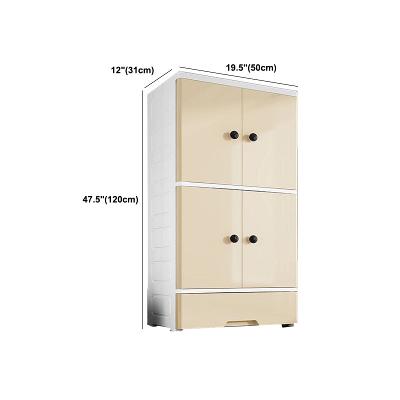 Contemporary Wardrobe Armoire Plastic Wardrobe Closet with Legs