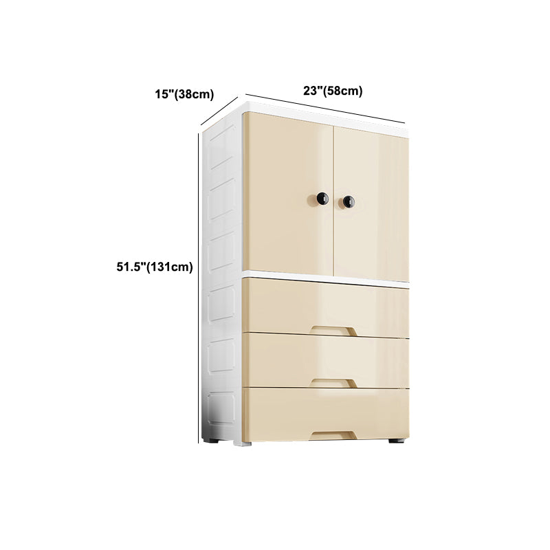 Contemporary Wardrobe Armoire Plastic Wardrobe Closet with Legs