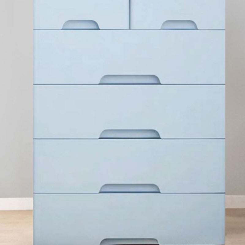Contemporary Storage Cabinet with Legs Plastic Wardrobe Closet