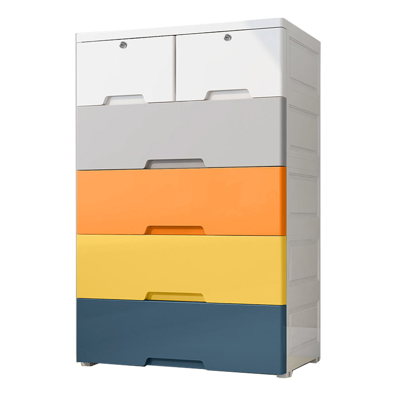 Contemporary Storage Cabinet with Legs Plastic Wardrobe Closet