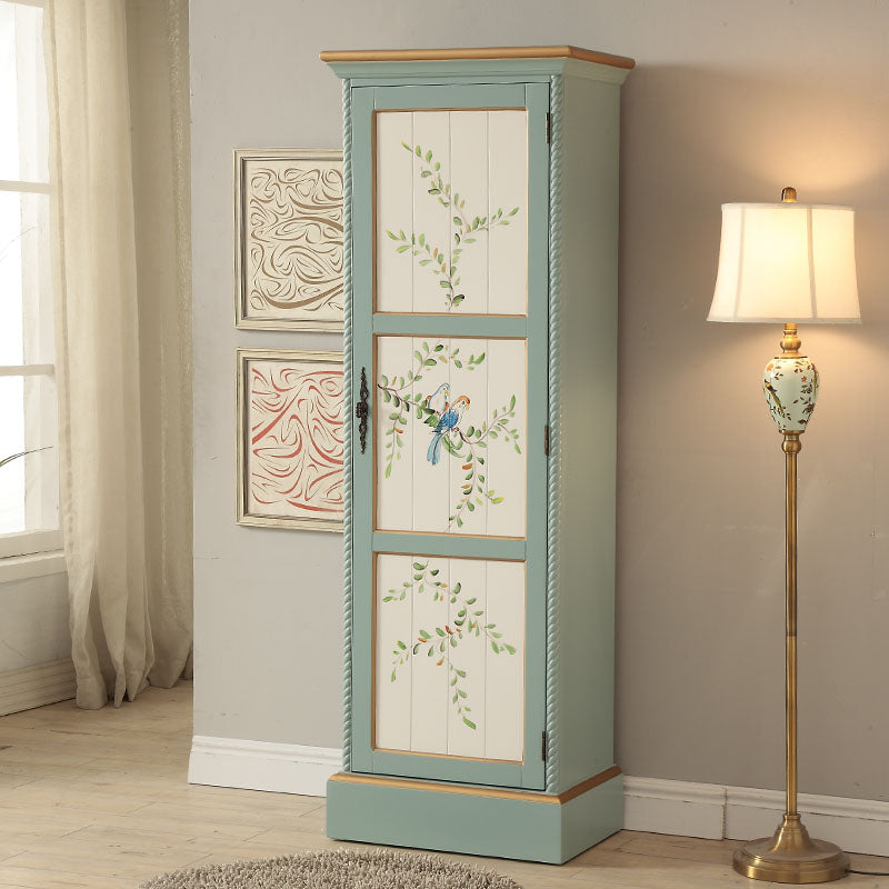 Wood Matte Finish Storage Cabinet with Hinged Door Coastal Cabinet for Home