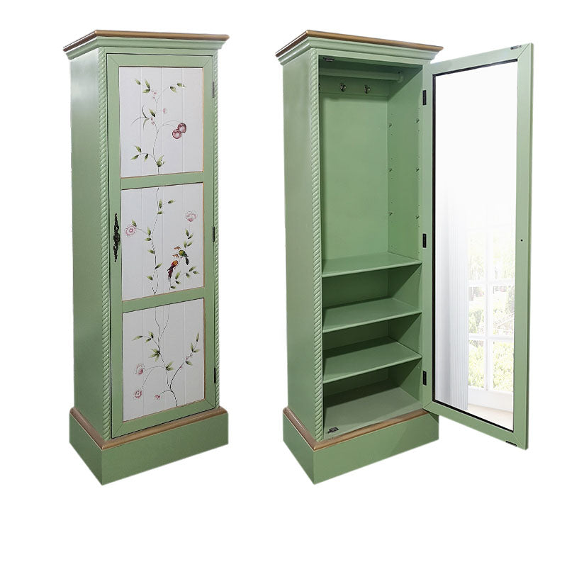Wood Matte Finish Storage Cabinet with Hinged Door Coastal Cabinet for Home