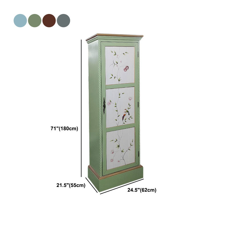 Wood Matte Finish Storage Cabinet with Hinged Door Coastal Cabinet for Home
