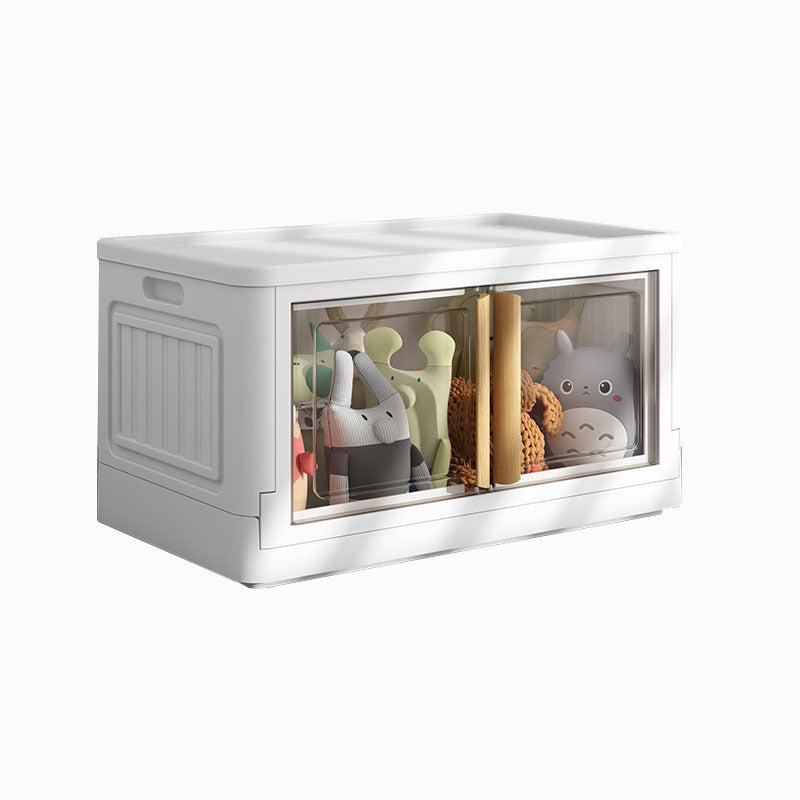 White Storage Cabinet Contemporary Hinged Wardrobe Cabinet for Bedroom