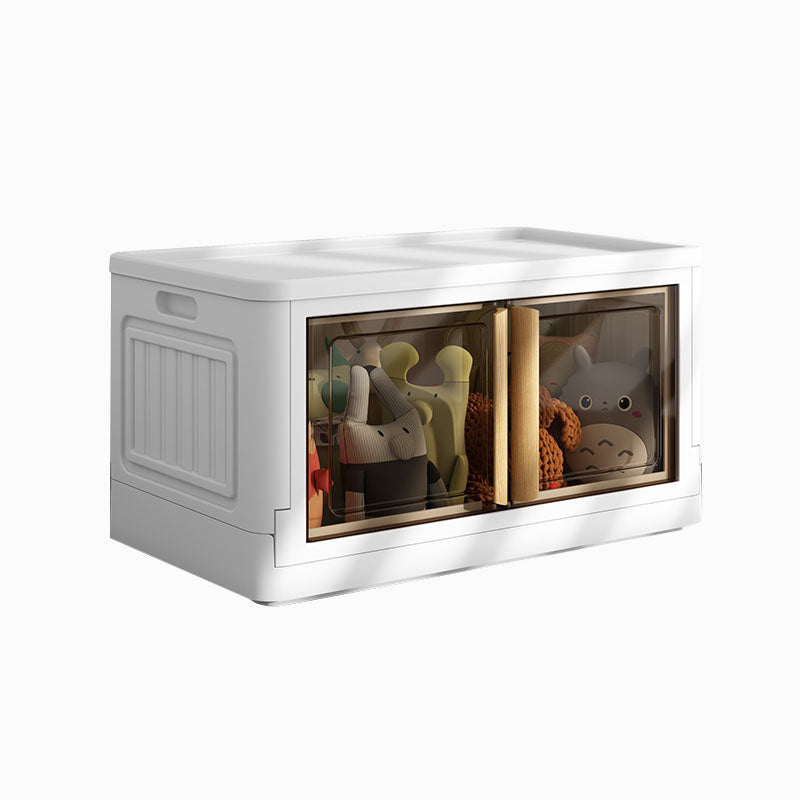 White Storage Cabinet Contemporary Hinged Wardrobe Cabinet for Bedroom