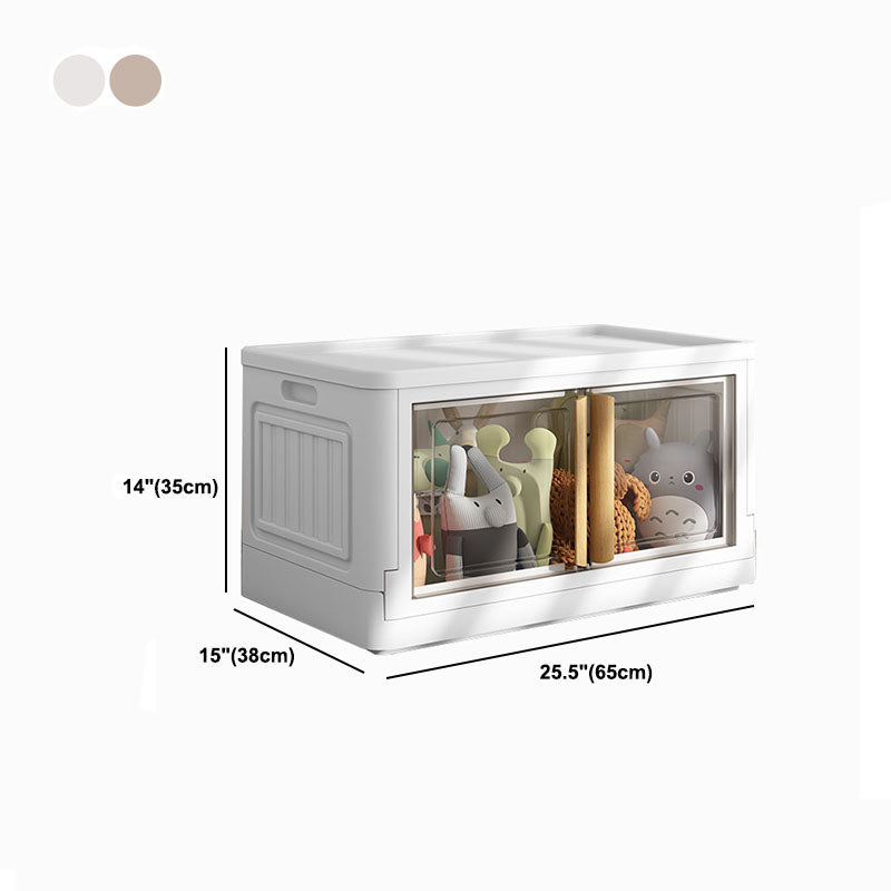 White Storage Cabinet Contemporary Hinged Wardrobe Cabinet for Bedroom