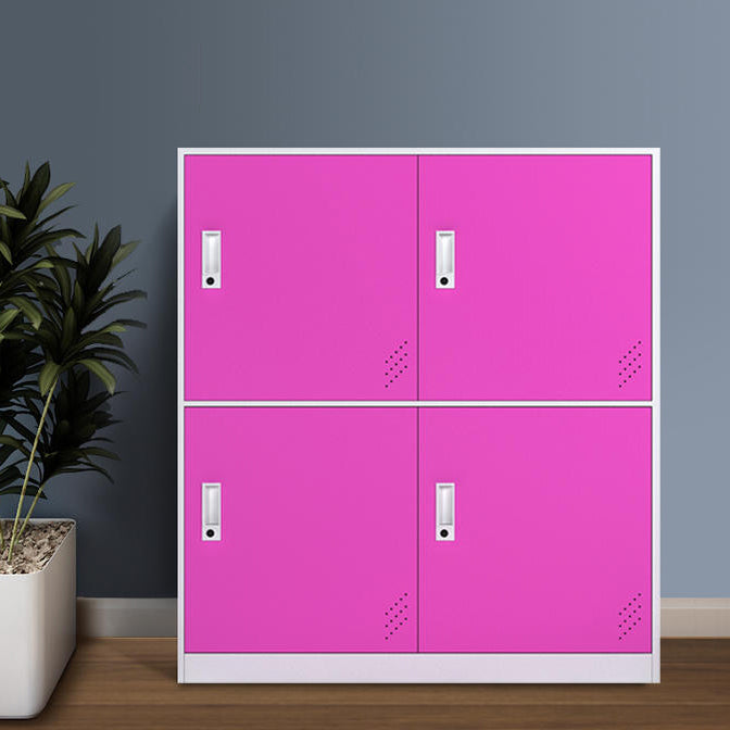 Modern Hinged Storage Cabinet Steel Non-Hanging Wardrobe Armoire