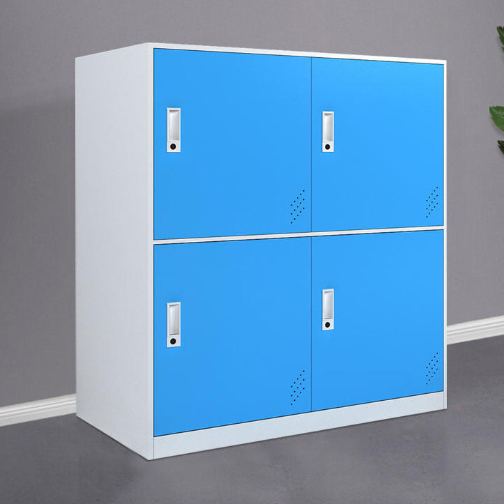 Modern Hinged Storage Cabinet Steel Non-Hanging Wardrobe Armoire