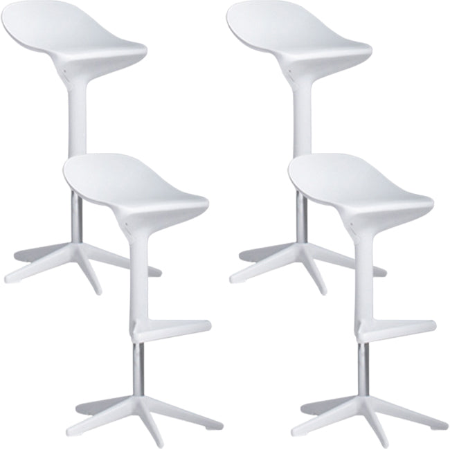 Modern Adjustable Height Counter Stool Plastic Footrest Bar Stool