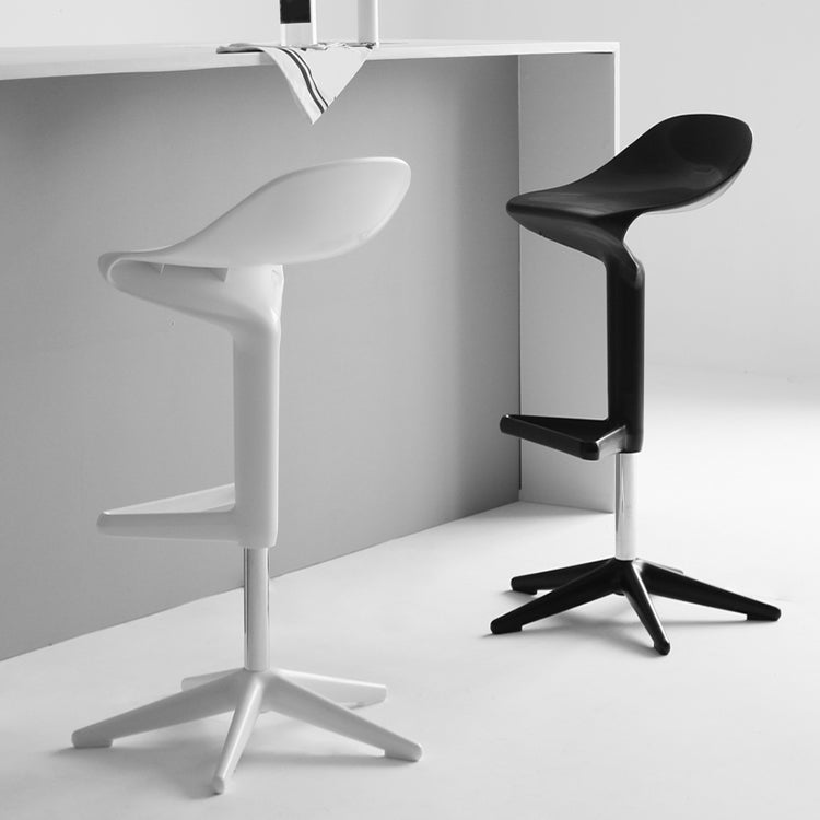 Modern Adjustable Height Counter Stool Plastic Footrest Bar Stool