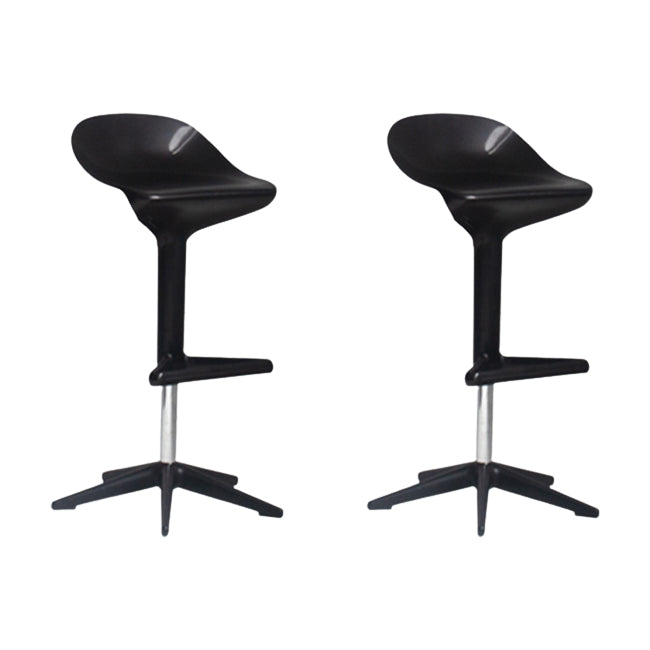 Modern Adjustable Height Counter Stool Plastic Footrest Bar Stool