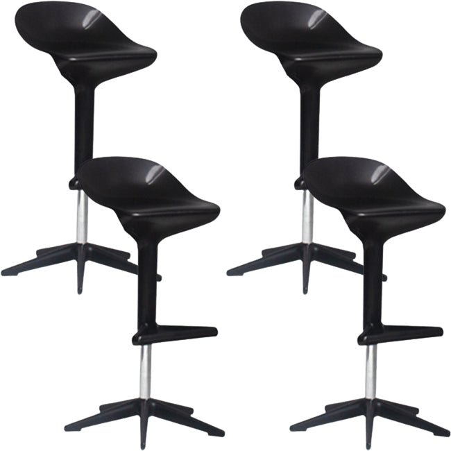 Modern Adjustable Height Counter Stool Plastic Footrest Bar Stool