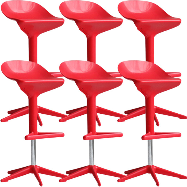 Modern Adjustable Height Counter Stool Plastic Footrest Bar Stool