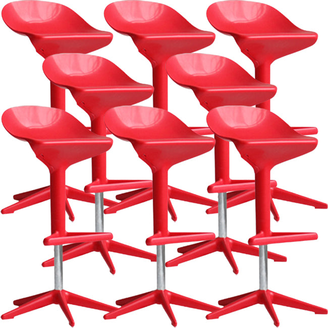 Modern Adjustable Height Counter Stool Plastic Footrest Bar Stool