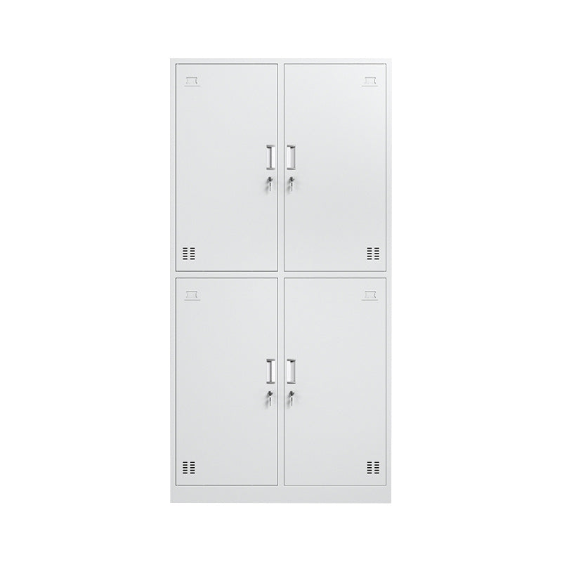 Steel White Storage Cabinet Contemporary Cabinet with Hinged Door