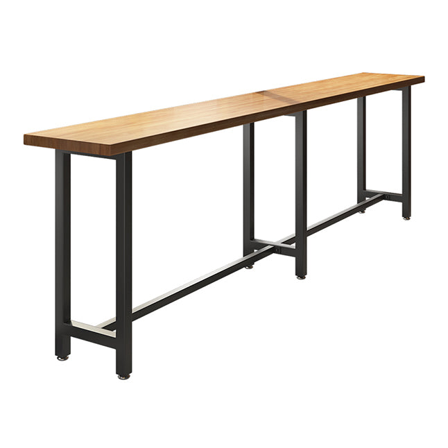 Modern 1/7 Pieces Bar Table Set Rectangle Pine Wood Counter Table with Stools for Shop