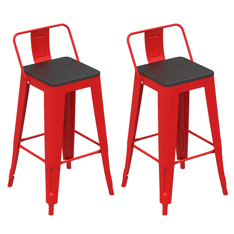 Industrial Red and Black Pub Table Set 1/2/4 Pieces Rectangle Trestle Pub Dining Set