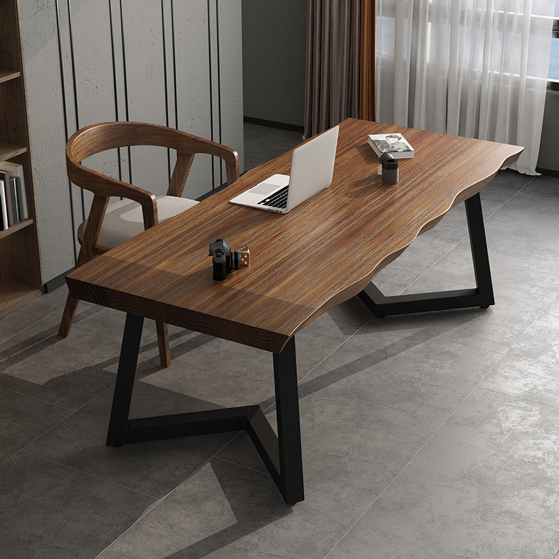 Industrial Dining Set 1/2 Pieces Solid Wood Double Pedestal Dinette Set