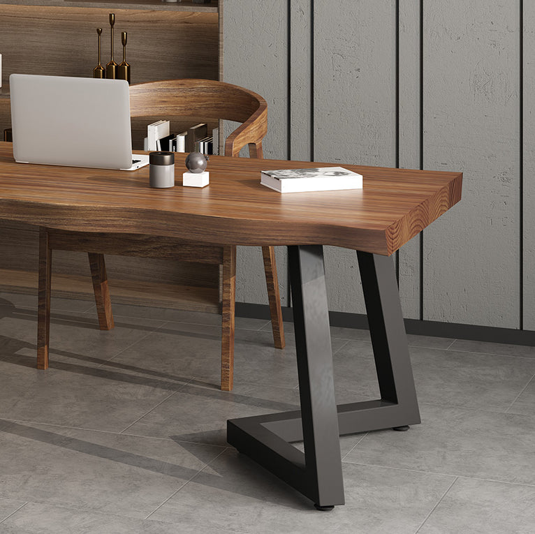 Industrial Dining Set 1/2 Pieces Solid Wood Double Pedestal Dinette Set