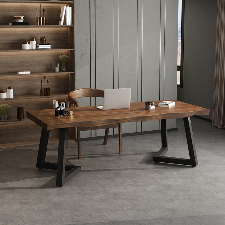 Industrial Dining Set 1/2 Pieces Solid Wood Double Pedestal Dinette Set