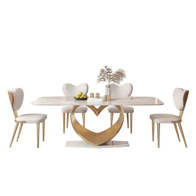 Designer Style Sintered Stone Top Dining Set Rectangle 1/2/5/7/9 Pieces Dining Table Set