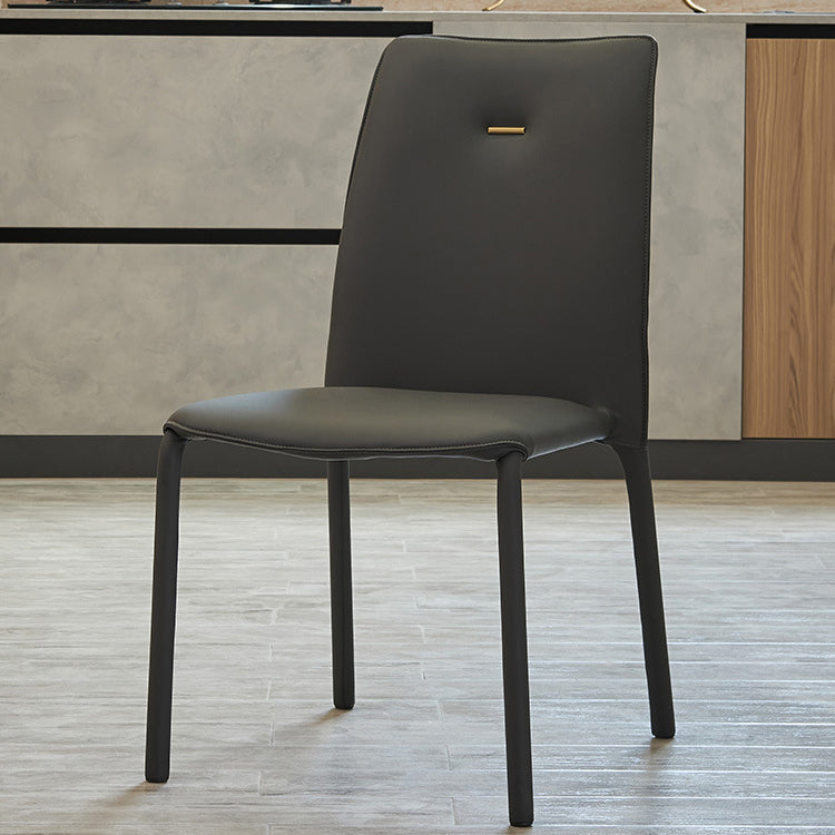 Modern Style Dining Chair Armless Chairs with Metal Legs for Home