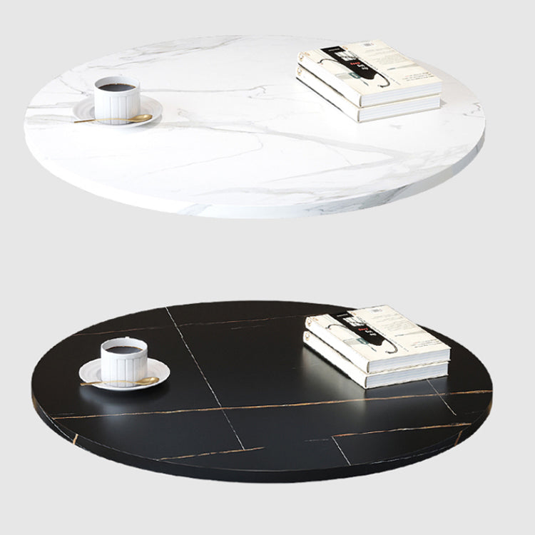 Round Dining Room Table Luxury Pedestal Base Desk of Sintered Stone