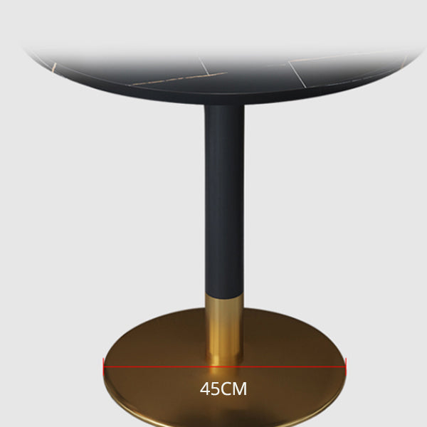 Round Dining Room Table Luxury Pedestal Base Desk of Sintered Stone