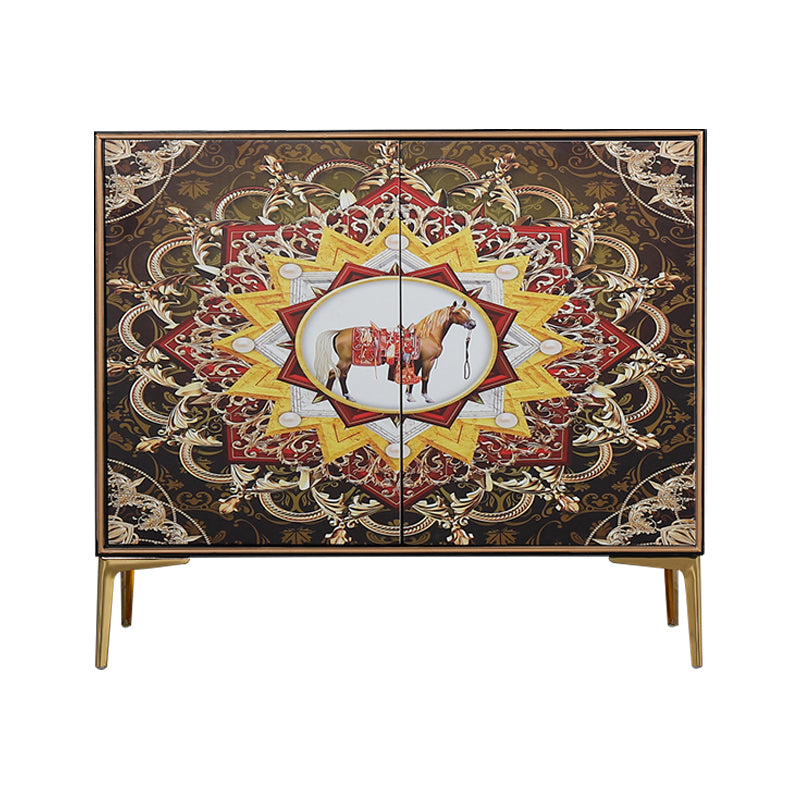 Glam Sideboard Engineered Wood Sideboard with Doors for Living Room