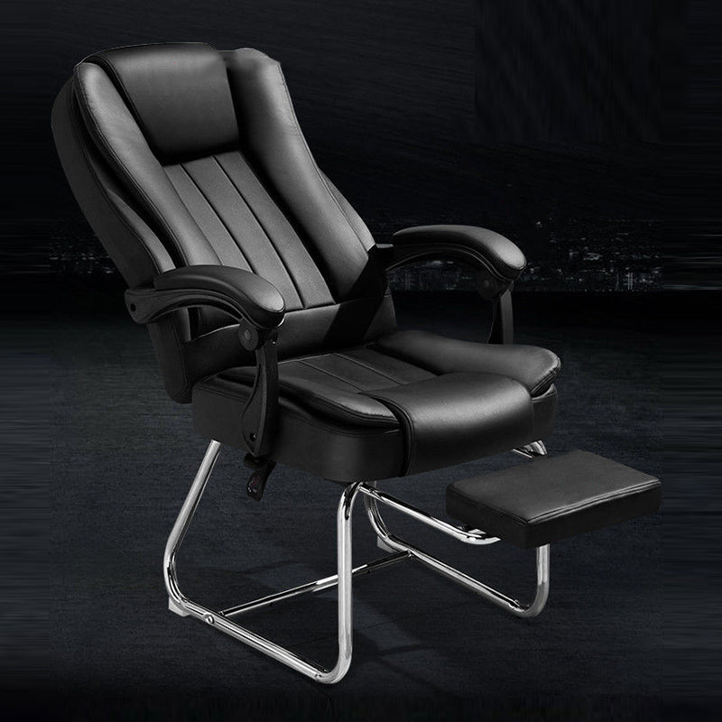 Modern Ergonomic Executive Chair Adjustable Arms No Wheels Managers Chair