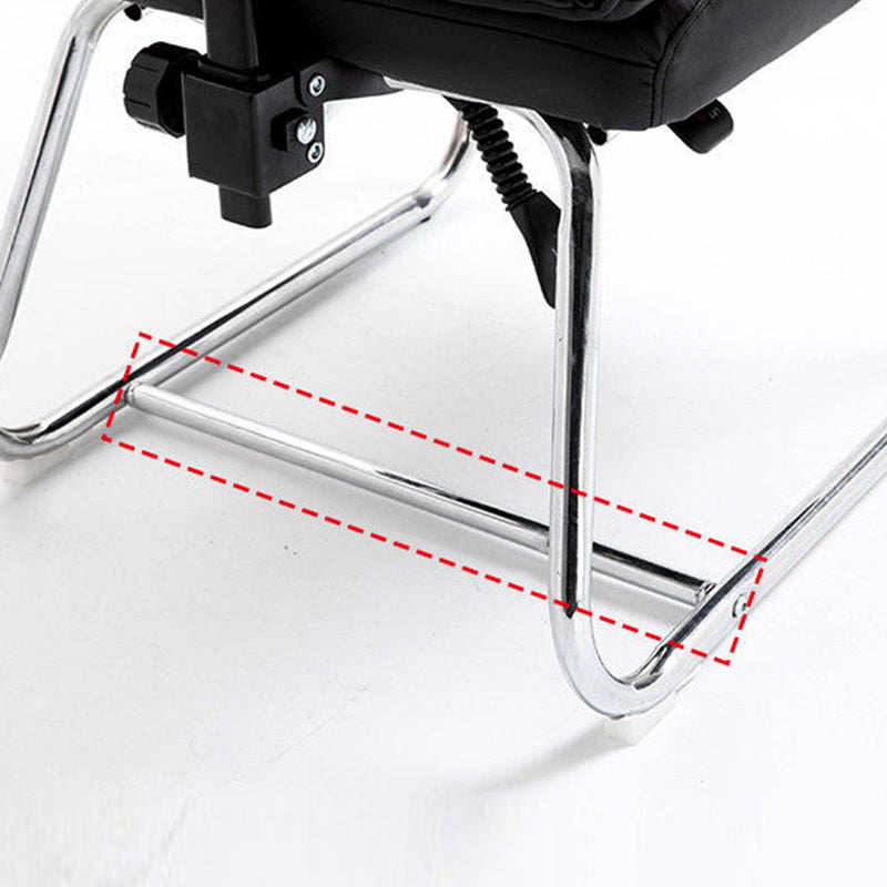 Modern Ergonomic Executive Chair Adjustable Arms No Wheels Managers Chair