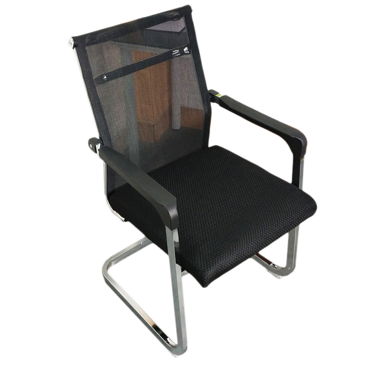 Medium/High Back Office Chair Fixed Armchair with Fabric Sponge Cushion