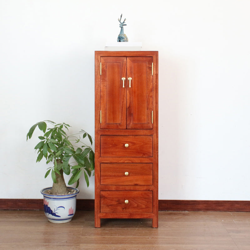 Traditional Style Combo Dresser Vertical Solid Wood Storage Chest with 3 Drawers