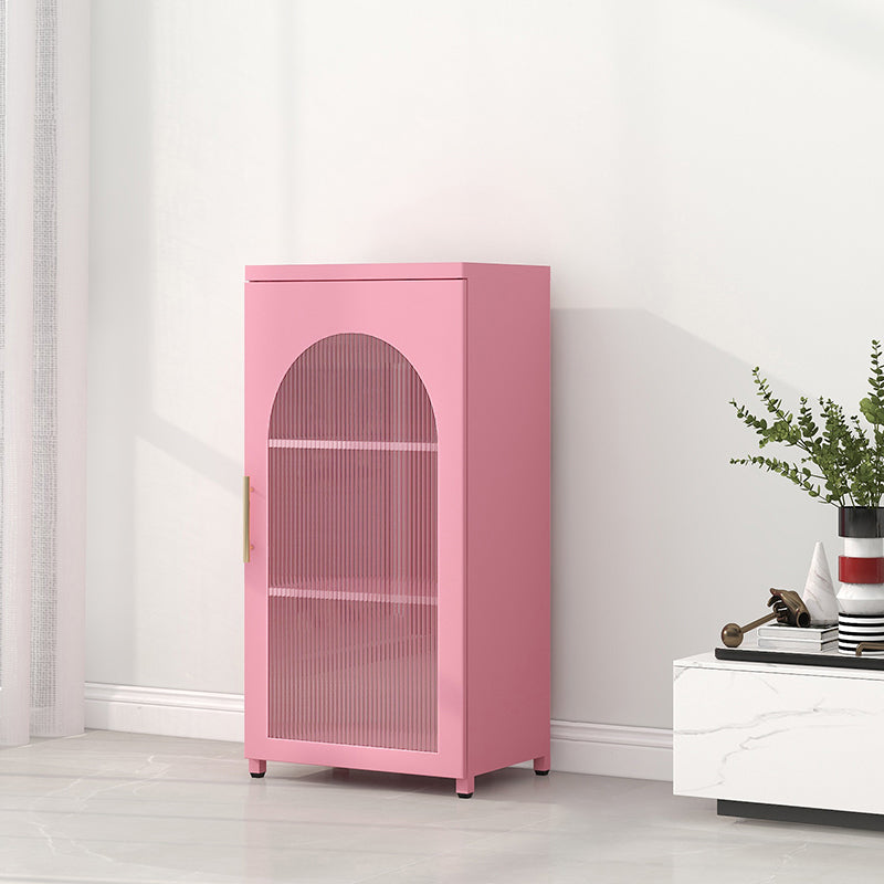 Modern Steel Bookcase, Glass Door Closed Back Bookshelf for Any Room