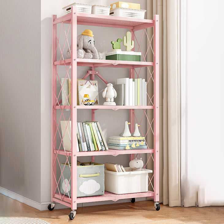 Modern Metal Bookcase, Geometric Open Back Bookshelf for Any Room